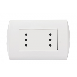 TOMACORRIENTE DOBLE ARMADO 10Amp. 250Vol. BLANCO